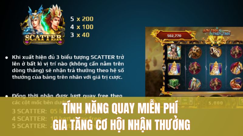 Sơn Tinh Thủy Tinh GO88: Mẹo Chơi Lật Kèo Thông Minh 3 Tính năng quay miễn phí gia tăng cơ hội nhận thưởng